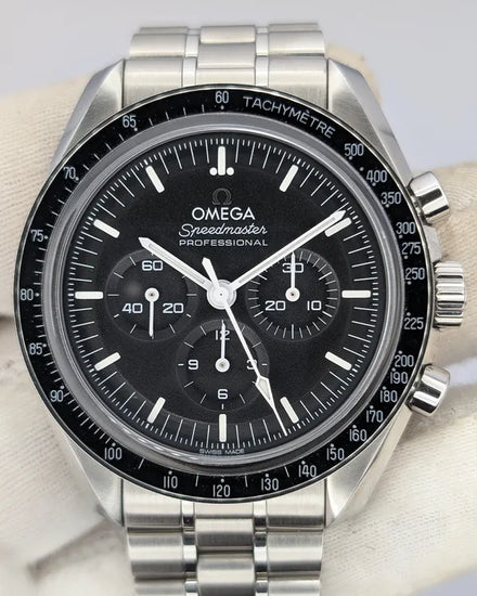 2024 Omega Speedmaster Professional Moonwatch 42MM Black Dial Steel Bracelet (310.30.42.50.01.002)