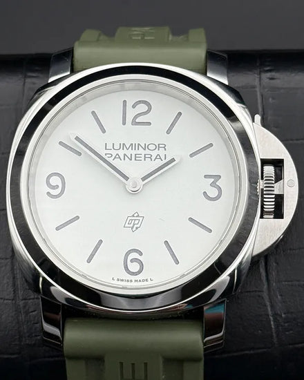 Panerai Luminor Base Logo 44MM White Dial Rubber Strap (PAM01087)
