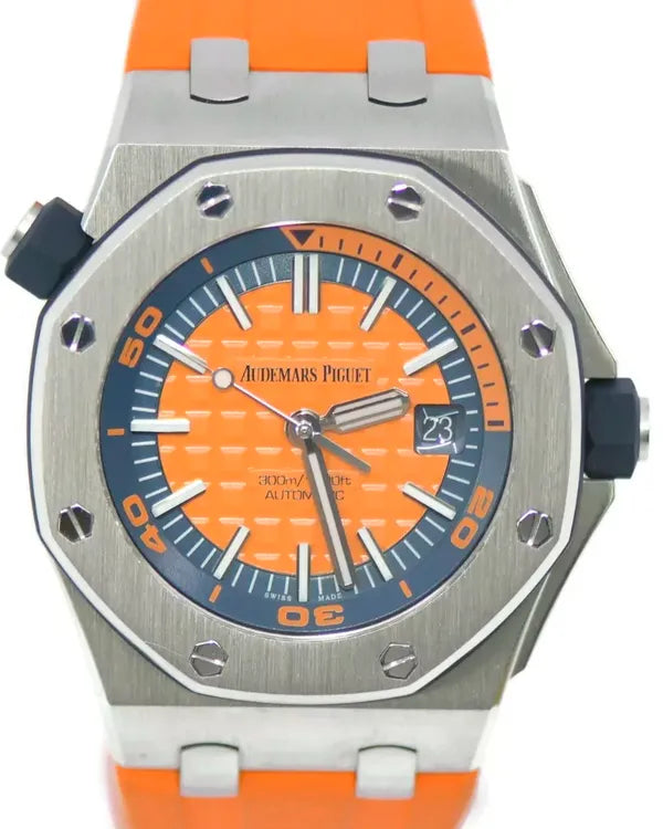 Audemars Piguet Royal Oak Offshore Diver 42MM Orange Dial Rubber Strap (15710ST.OO.A070CA.01)