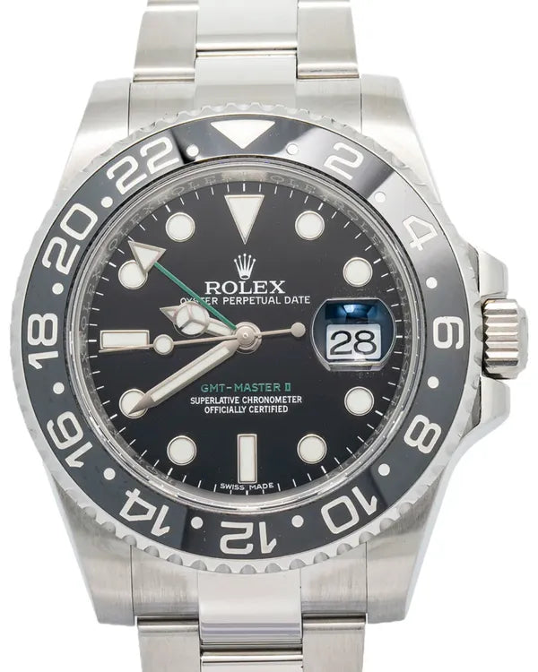 Rolex GMT-Master II 40MM Black Dial Oyster Bracelet (116710)