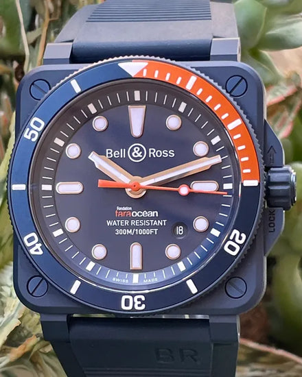 2024 Bell & Ross BR 03-92 Diver "Tara Océan" L.E. 42MM Blue Dial Rubber Strap (BR0392-D-TR-CE/SRB)