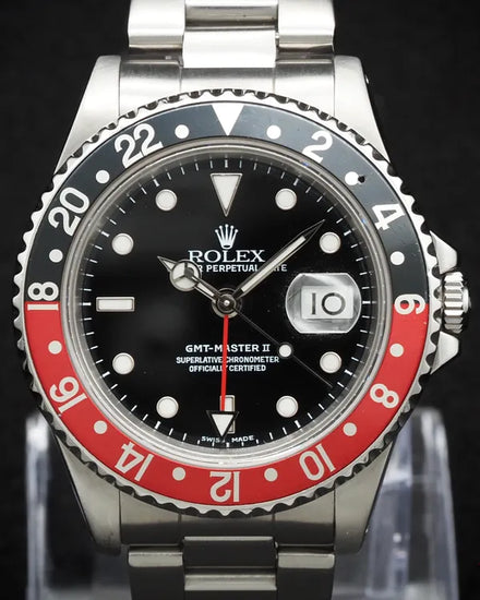 Rolex GMT-Master II "Coke" 40MM Black Dial Oyster Bracelet (16710)