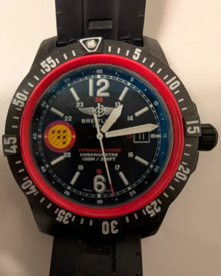 Breitling Colt Skyracer "Patrouille Suisse" 45MM Quartz Black Dial Rubber Strap (X74320)