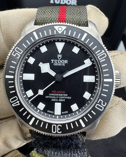 No Reserve - 2025 Tudor Pelagos FXD 42MM Black Dial Textile Strap (25717N)