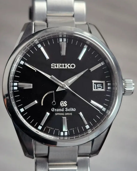 2017 Grand Seiko Heritage 40.5MM Black Dial Steel Bracelet (SBGA101)