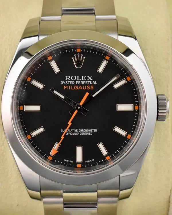 2011 Rolex Milgauss 40MM Black Dial Oyster Bracelet (116400)