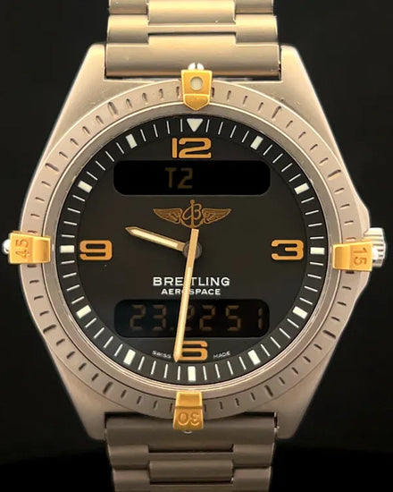 Breitling Aerospace 40MM Quartz Grey Dial Titanium Bracelet (F56059)
