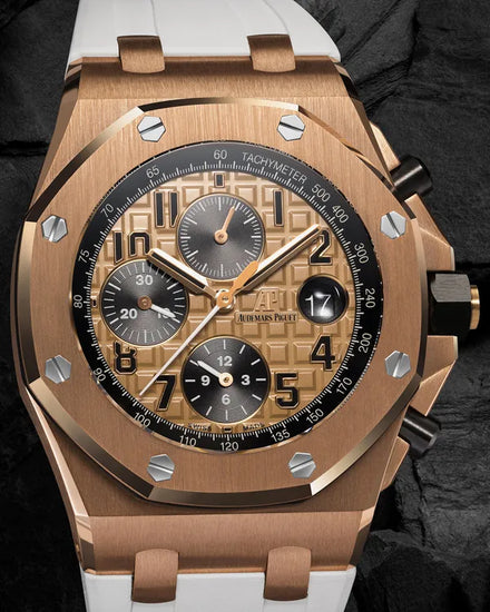2017 Audemars Piguet Royal Oak Offshore Chronograph 42MM Champagne Dial Rubber Strap (26470OR.OO.A002CR.01)