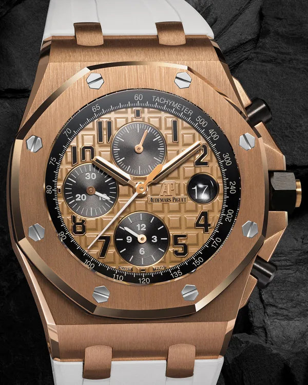 2017 Audemars Piguet Royal Oak Offshore Chronograph 42MM Champagne Dial Rubber Strap (26470OR.OO.A002CR.01)