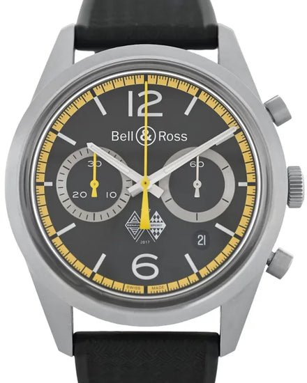 Bell & Ross BR V1 Renault Sport 40th Anniversary L. E. 41MM Black Dial Rubber Strap (BRV126-RS40-ST/SRB)