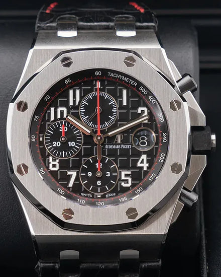 2015 Audemars Piguet Royal Oak Offshore "Vampire" 42MM Black Dial Leather Strap (26470ST.OO.A101CR.01)
