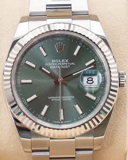 2024 Rolex Datejust 41MM Mint Green Dial Oyster Bracelet (126334)