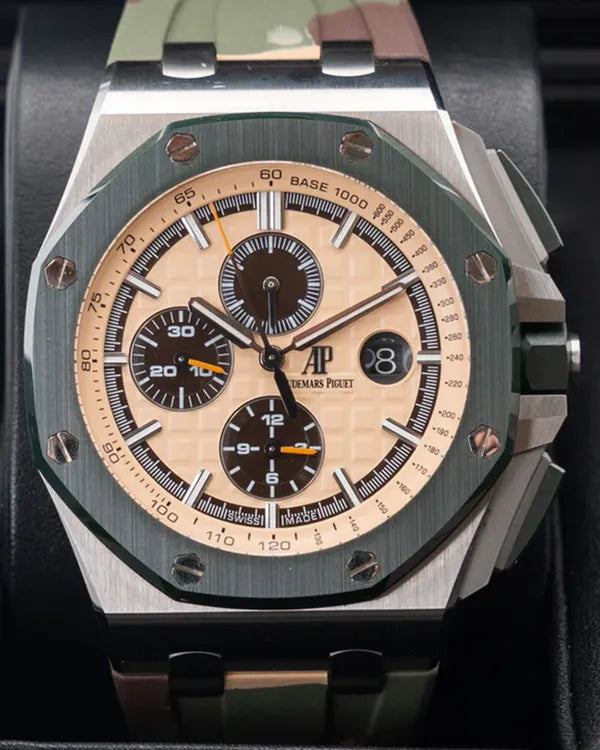 Audemars Piguet Royal Oak Offshore 44MM Champagne Dial Rubber Strap (26400SO.OO.A054CA.01)