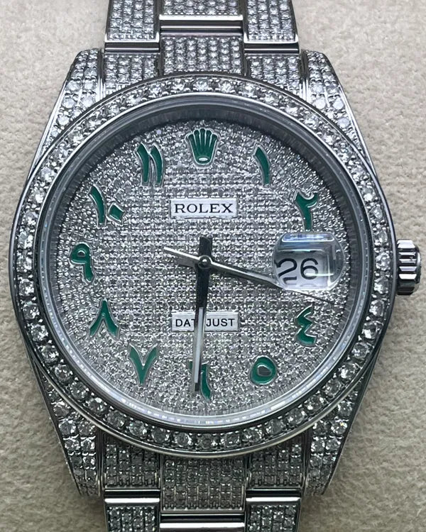 Rolex Datejust 41MM Aftermarket Diamond Dial Aftermarket Oyster Bracelet  (126300)