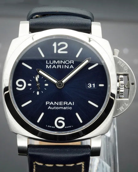 2021 Panerai Luminor Marina 44MM Blue Dial Leather Strap (PAM01313)