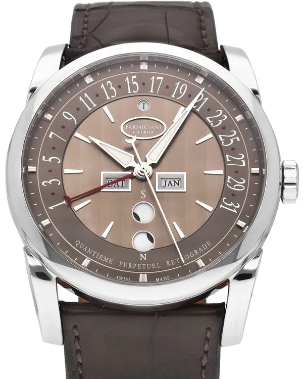 2024 Parmigiani Fleurier Tonda Centum Perpetual Calendar 42MM Brown Dial Leather Strap (PFH227-1201300-HA1241)