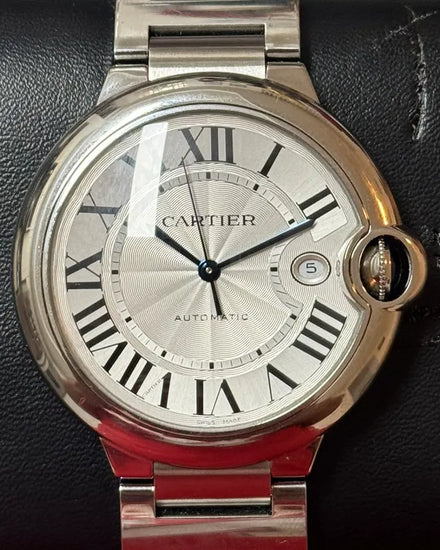 2022 Cartier Ballon Bleu 42MM Silver Dial Steel Bracelet (WSBB0049)