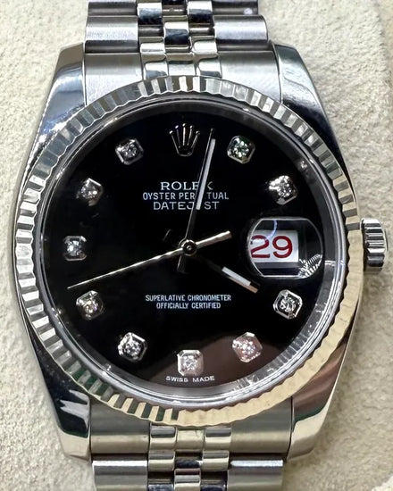 Rolex Datejust 36MM Black Dial Jubilee Bracelet (116234)