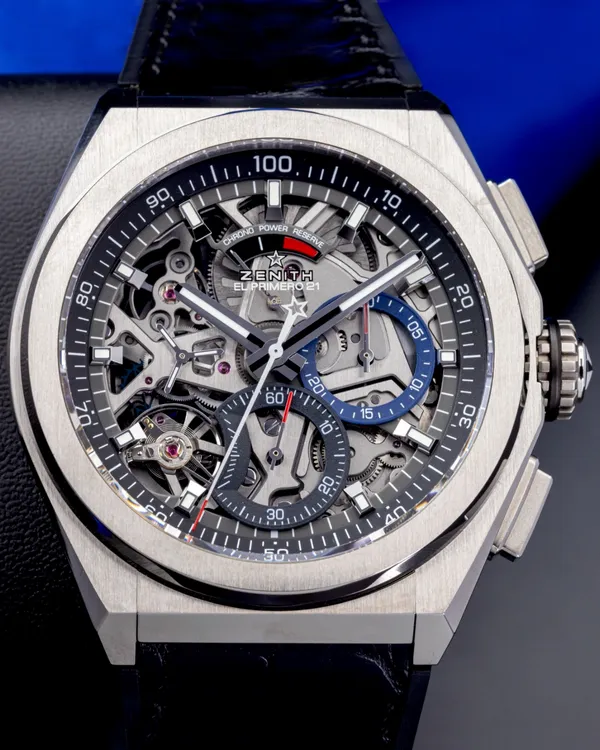2019 Zenith Defy El Primero 21 44MM Skeleton Dial Leather Strap (95.9000.9004/78.R582)