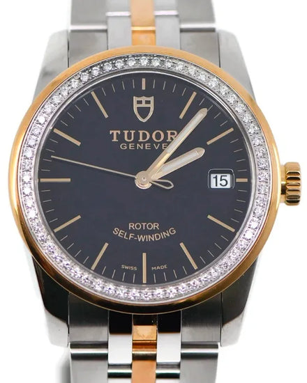 2025 Tudor Glamour Date 36MM Black Dial Two-Tone Bracelet (55023)