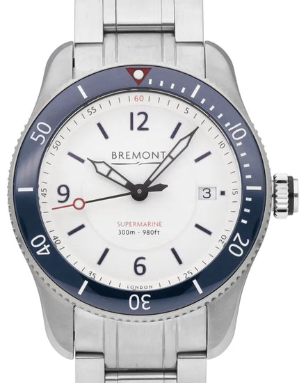 Bremont Supermarine 40MM White Dial Steel Bracelet (S300-WH-B)