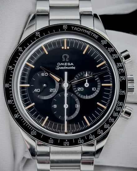 2025 Omega Speedmaster "The First Omega In Space" 39.7MM Blue/Black Dial Steel Bracelet (310.30.40.50.06.001)