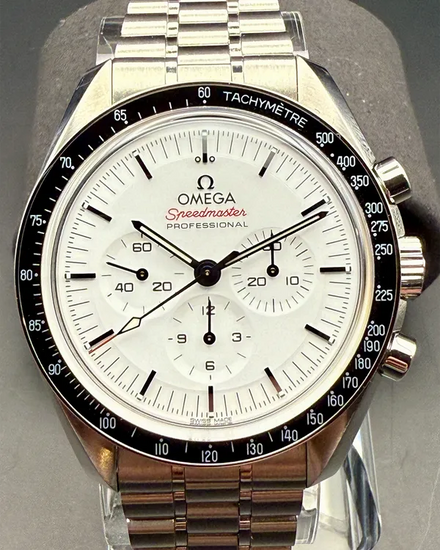 2025 Omega Speedmaster Professional Moonwatch 42MM White Dial Steel Bracelet (310.30.42.50.04.001)