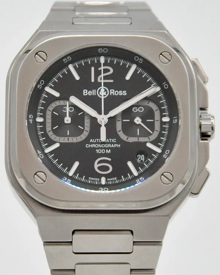 Bell & Ross BR 05 Chrono 42MM Black Dial Steel Bracelet (BR05C-BLC-ST/SST)