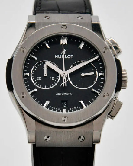 Hublot Classic Fusion 42MM Black Dial Leather Strap (541.NX.1171.RX)