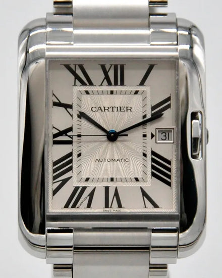 Cartier Tank Anglaise XL 36.2MM Silver Dial Steel Bracelet (W5310008)