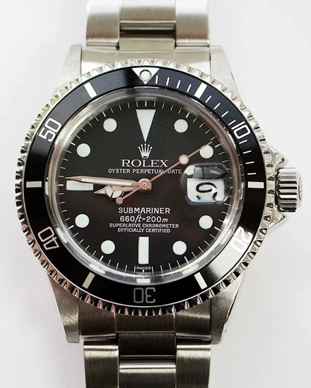 1981 Rolex Submariner Date 40MM Black "Swiss Only" Dial Oyster Bracelet (1680/0)