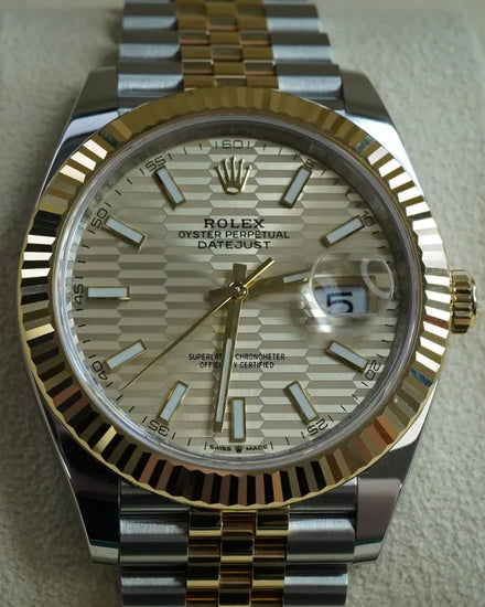 2023 Rolex Datejust 41MM Champagne "Fluted" Dial Two-Tone Jubilee Bracelet (126333)