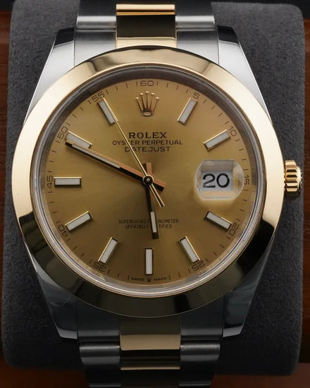 2022 Rolex Datejust 41MM Champagne Dial Two-Tone Oyster Bracelet (126303)