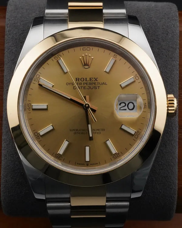 2022 Rolex Datejust 41MM Champagne Dial Two-Tone Oyster Bracelet (126303)