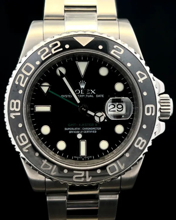 2008 (M Serial) Rolex GMT-Master II 40MM Black Dial Oyster Bracelet (116710LN)