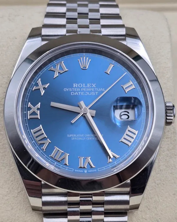 2025  Rolex Datejust 41MM Blue Dial Jubilee Bracelet (126300)