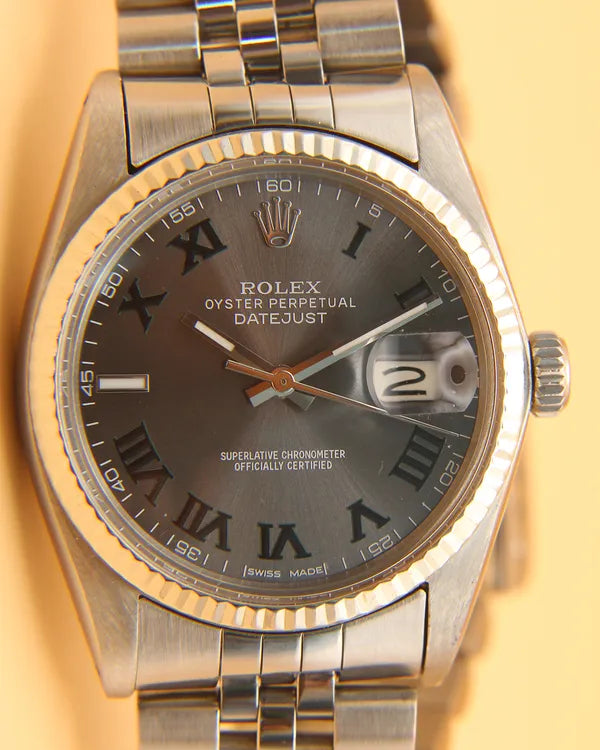 1985 Rolex Datejust 36MM Aftermarket Slate Dial Jubilee Bracelet (16014)