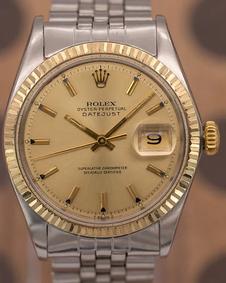 1969 (2.1 Mill. Serial) Rolex Datejust 36MM Champagne Dial Jubilee Braclet (1601)