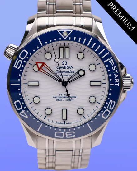 2024 Omega Seamaster Diver 300M "37th America's Cup Barcelona" 42MM Silver Dial Steel Bracelet (210.30.42.20.04.002)