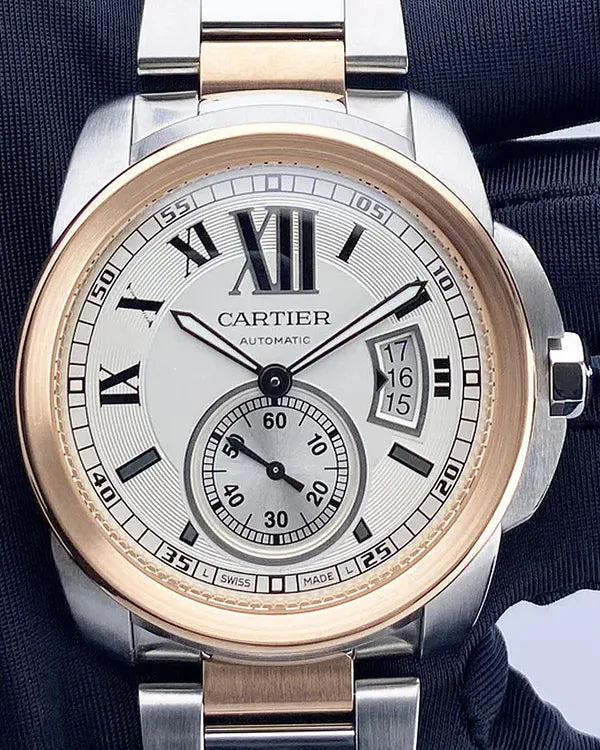 Cartier Calibre de Cartier 42MM Silver Dial Two-Tone Bracelet (W7100036)