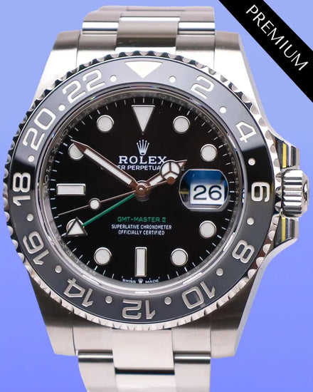 2025 Rolex GMT-Master II "Bruce Wayne" 40MM Black Dial Oyster Bracelet (126710GRNR)