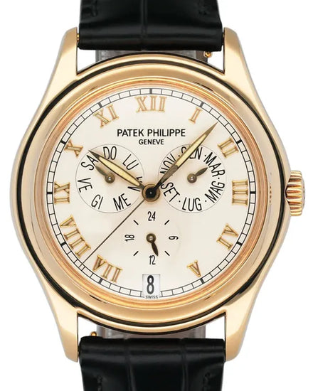 Patek Philippe Annual Calendar 37MM Cream Dial Leather Strap (5035J-011)