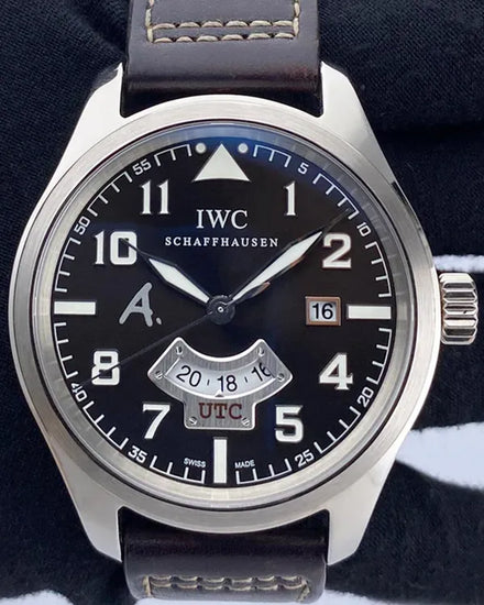 2010 IWC Schaffhausen Pilot UTC "Saint-Exupery" 44MM Brown Dial Leather Strap (IW326102)