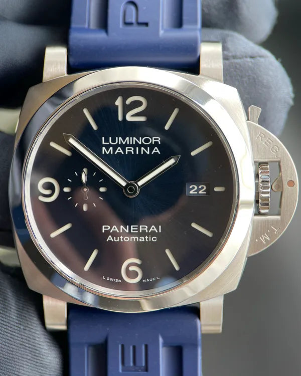 2025 Panerai Luminor Marina 44MM Blue Dial Rubber Strap (PAM01313)