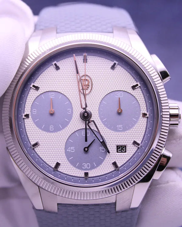 2025 Parmigiani Fleurier Tonda PF Sport Chronograph 42MM Silver Dial Rubber Strap (PFC931-10020003-400182)
