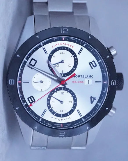 2023 Montblanc Timewalker Chronograph 43MM Silver Dial Steel Bracelet (116099)