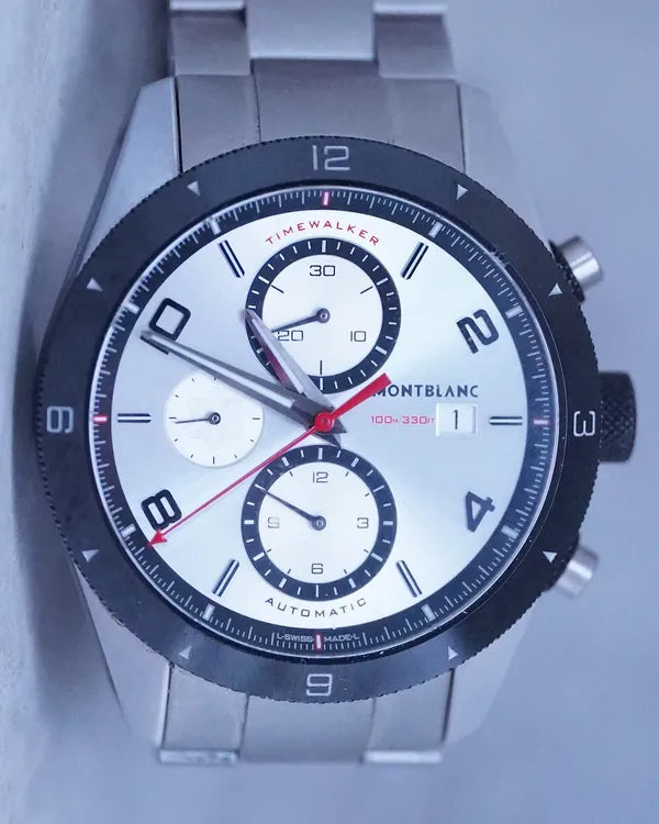 2023 Montblanc Timewalker Chronograph 43MM Silver Dial Steel Bracelet (116099)
