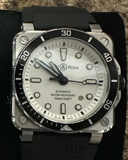 2022 Bell & Ross BR 03 Diver White 42MM White Dial Rubber Strap (BR03-92-DIV)