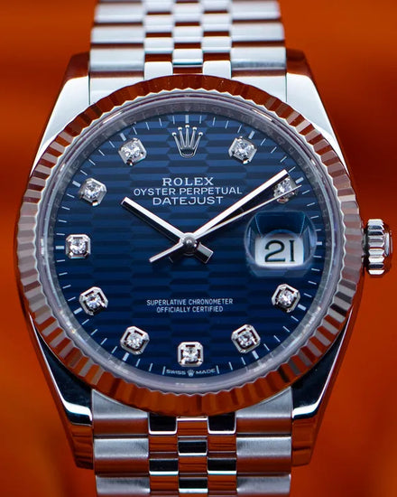 2024 Rolex Datejust 36MM "Fluted Motif" Blue Dial Jubilee Bracelet (126234)
