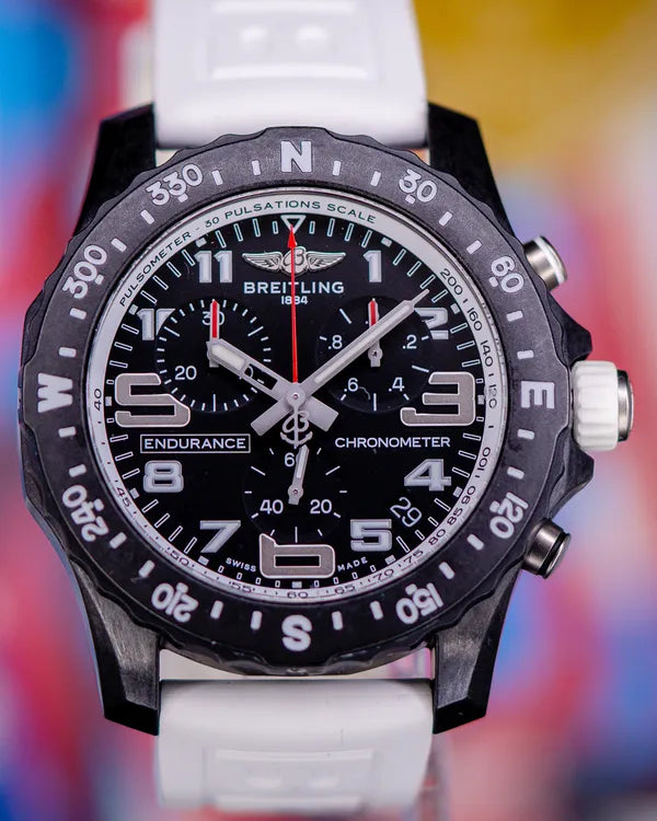 Breitling Endurance Pro 44MM Quartz Black Dial Rubber Strap (X82310A71B1S1)